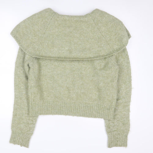 Zara Women's Green Pullover Jumper, Size S, Long Sleeve