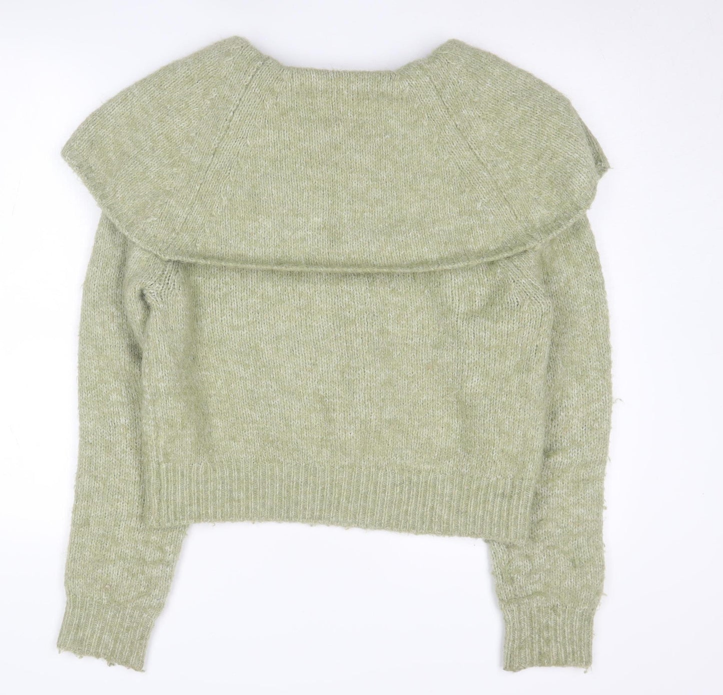 Zara Women's Green Pullover Jumper, Size S, Long Sleeve