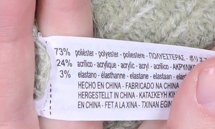 Zara Women's Green Pullover Jumper, Size S, Long Sleeve