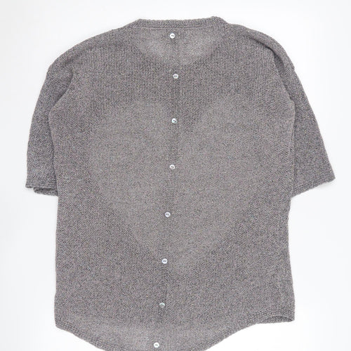 Next Women’s Grey Heart Pullover Jumper Size 10