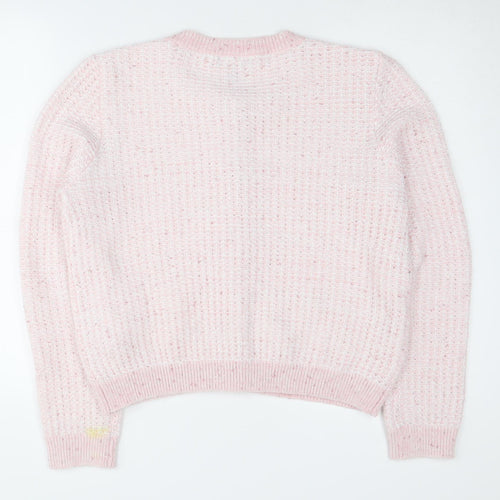 Lipsy Women's Pink Cardigan, Size 14, Crew Neck