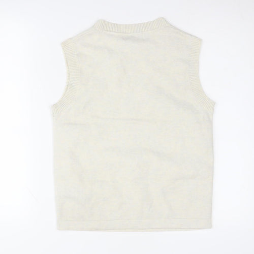 Marks and Spencer Men's Beige Vest S Sleeveless Jumper