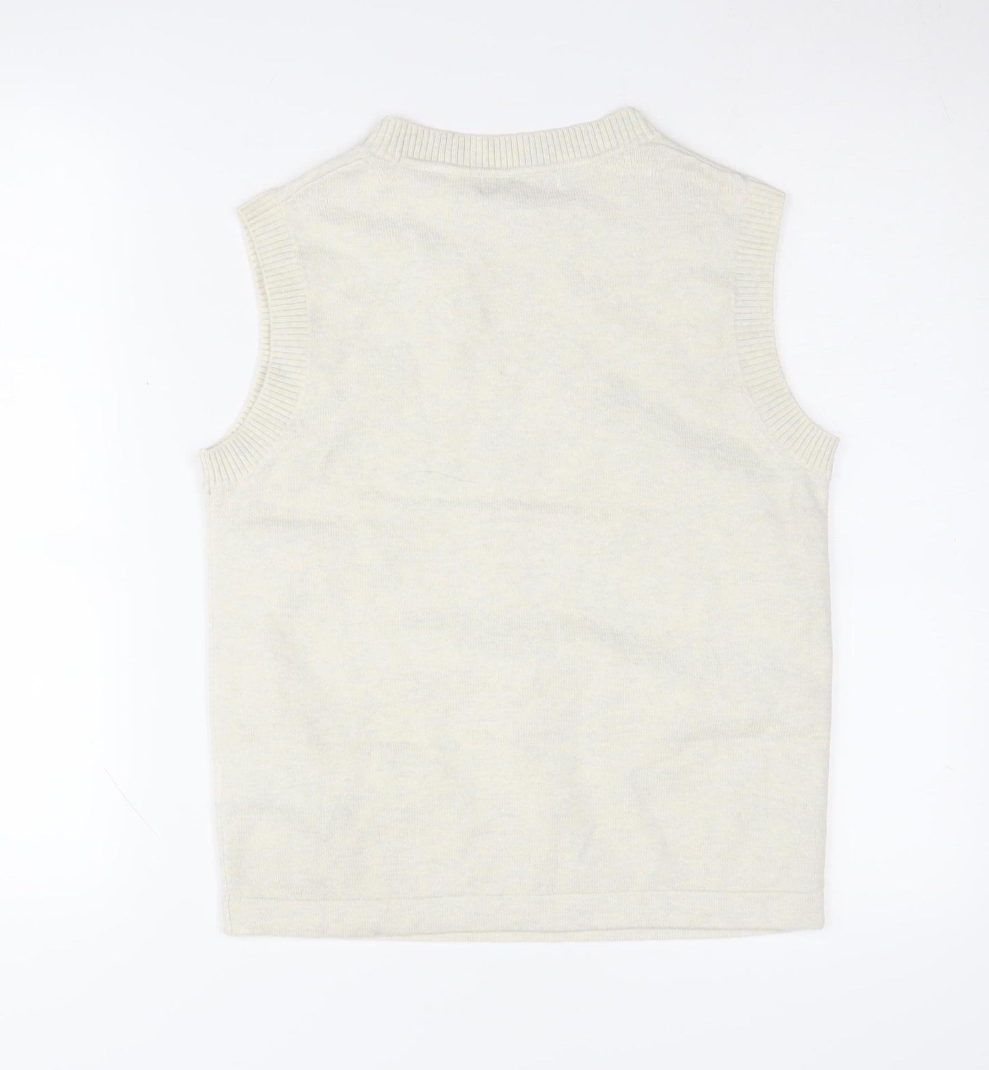 Marks and Spencer Men's Beige Vest S Sleeveless Jumper