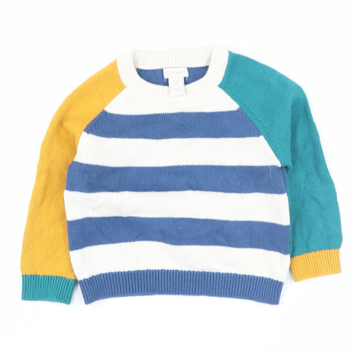Monsoon Unisex Toddler Multicoloured Striped Jumper 18-24 Mths