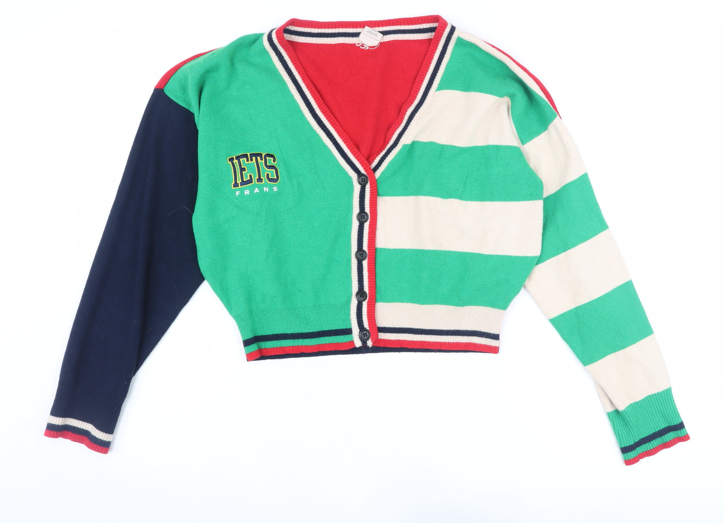 Urban Outfitters Women's Green Striped Cardigan, Size S