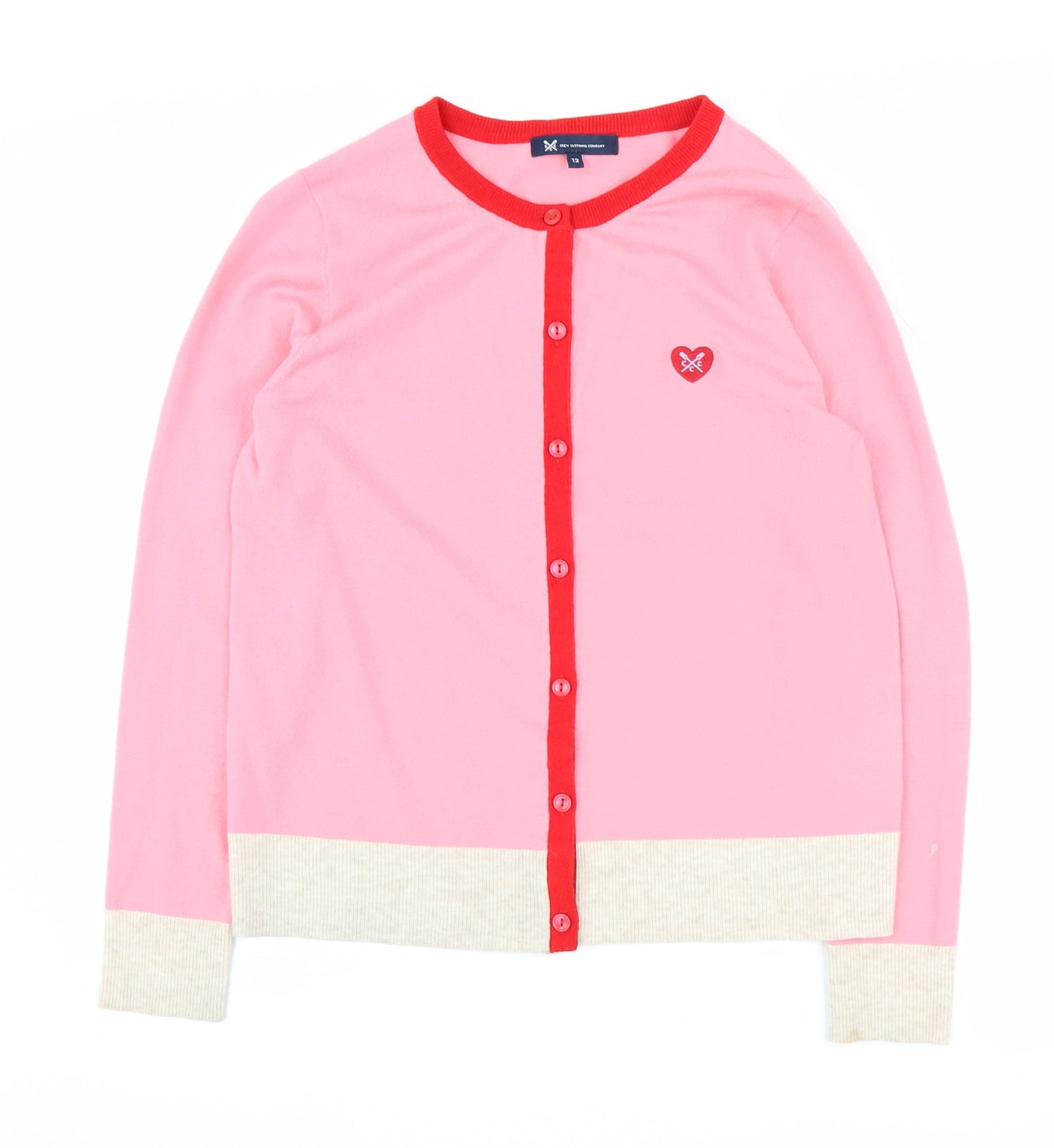 Crew Clothing Women Pink Cardigan Size 12