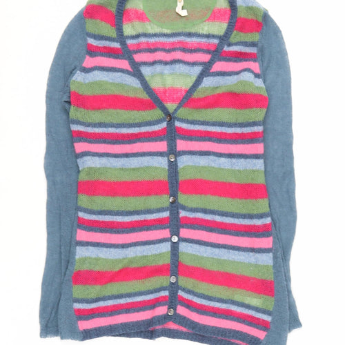 White Stuff Women’s Multicoloured Striped Cardigan Size 14