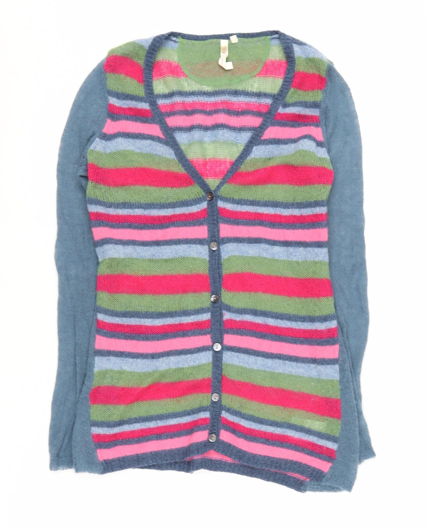 White Stuff Women’s Multicoloured Striped Cardigan Size 14