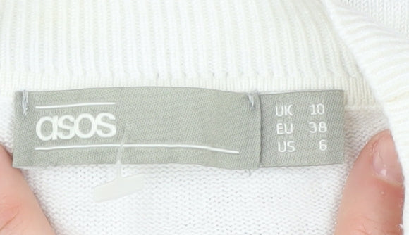 ASOS Women's Striped Pullover Jumper, Multicoloured, Size 10