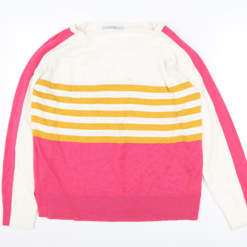 Next Women's Multicoloured Striped Pullover Jumper Size 12