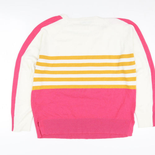 Next Women's Multicoloured Striped Pullover Jumper Size 12