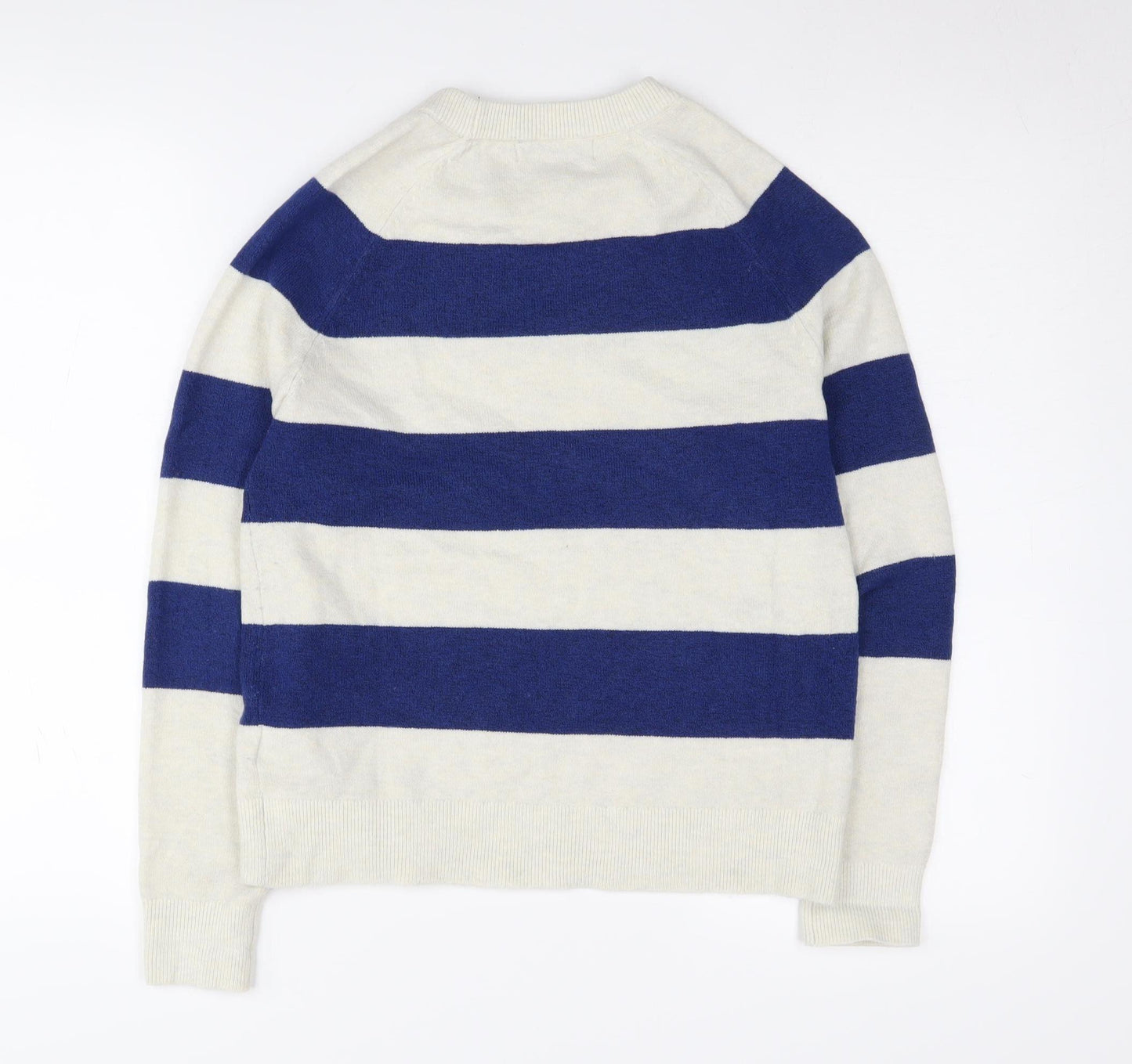 Marks and Spencer Women's Blue Striped Pullover XS
