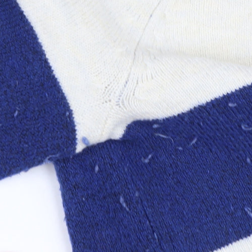 Marks and Spencer Women's Blue Striped Pullover XS