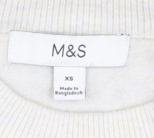 Marks and Spencer Women's Blue Striped Pullover XS