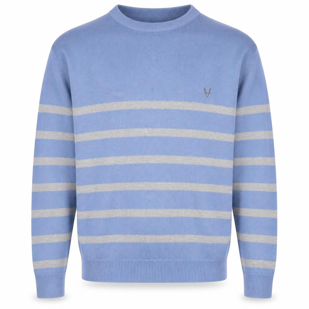 Front view of J.J. Willis Men's Blue Striped jumper 2XL