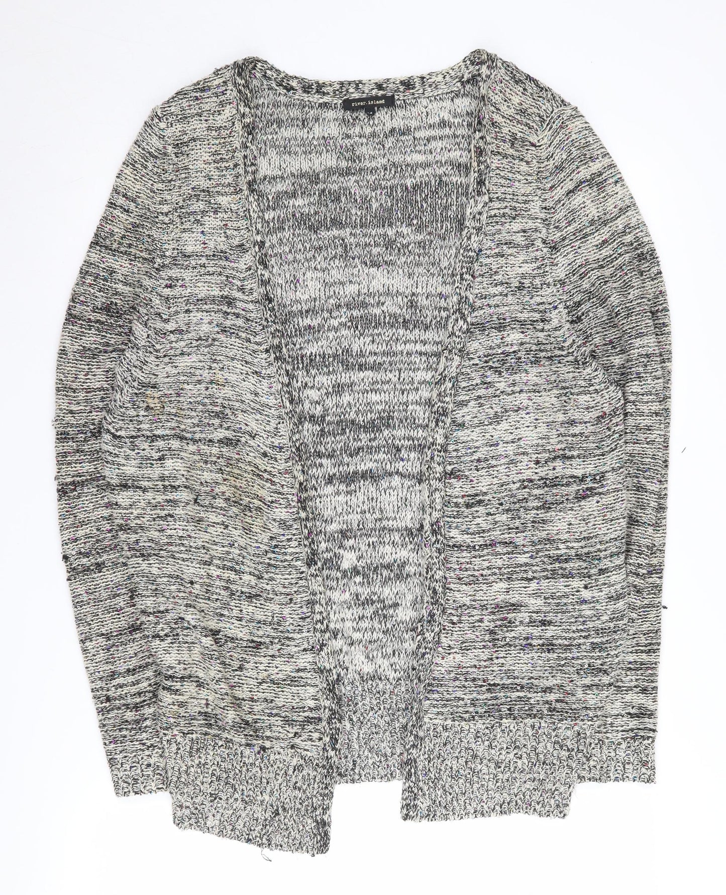 River Island Women's Multicoloured Sequin Cardigan Size 14