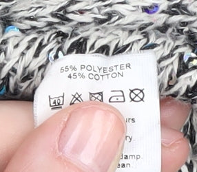 River Island Women's Multicoloured Sequin Cardigan Size 14