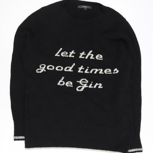 Next Women's Black Pullover Jumper Size 12 Casual