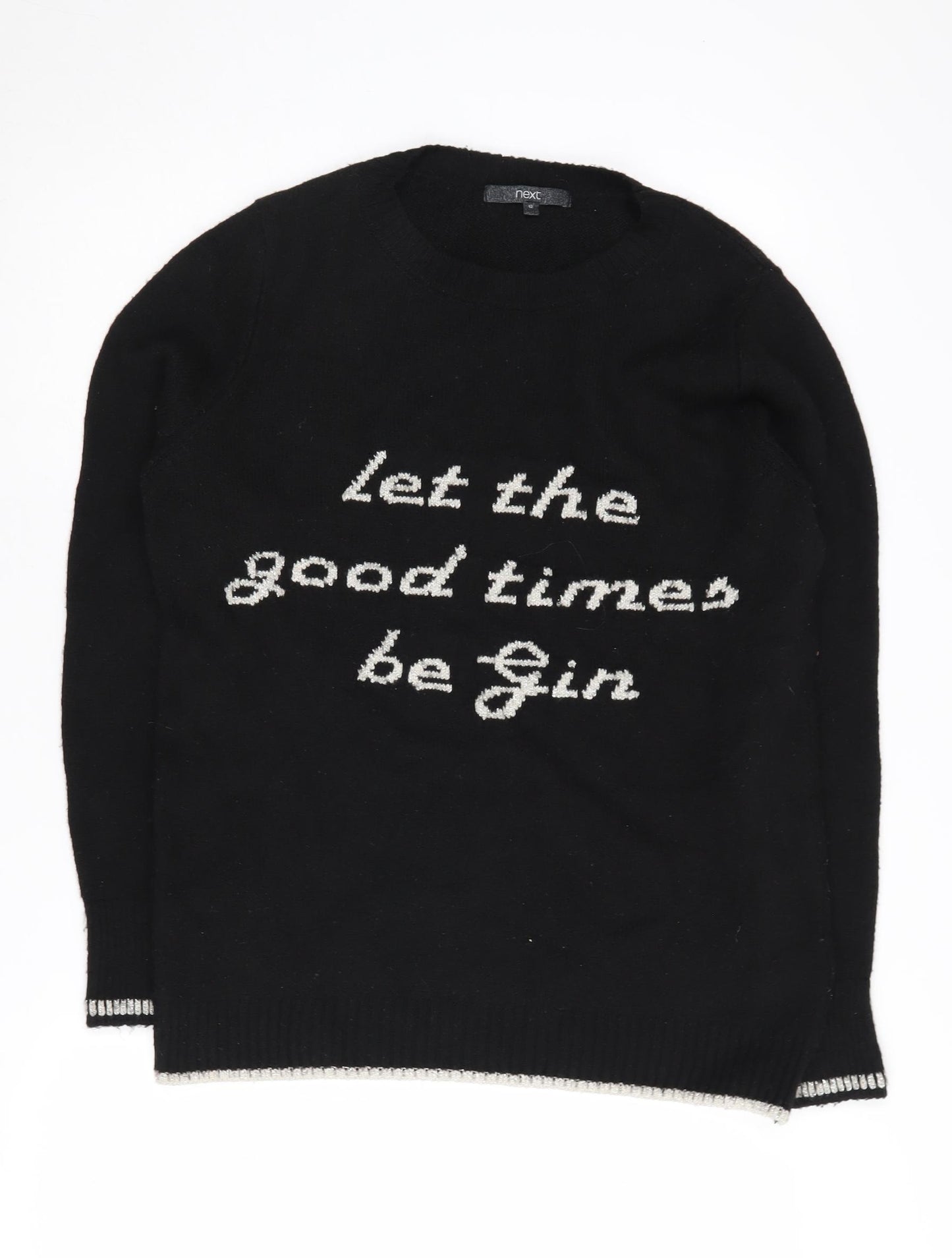 Next Women's Black Pullover Jumper Size 12 Casual