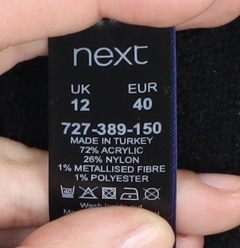 Next Women's Black Pullover Jumper Size 12 Casual