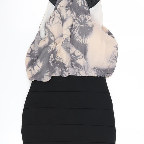 Crafted Women's Black Beaded Cocktail Dress, Size 6