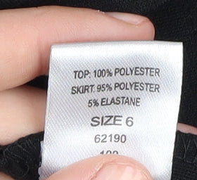 Crafted Women's Black Beaded Cocktail Dress, Size 6