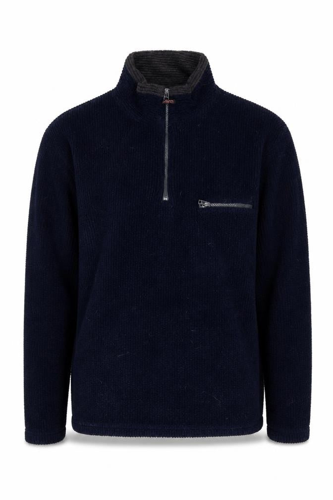 Front view of Hardwear Apparel Blue Henley Men's Large