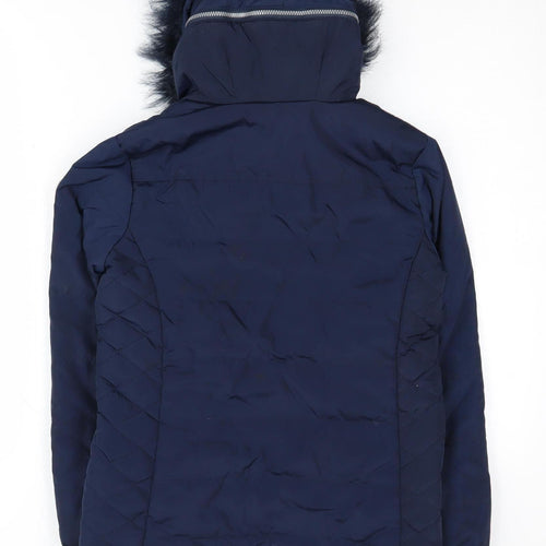 Regatta Girls Blue Puffer Jacket, Size 11, Hooded, Lined