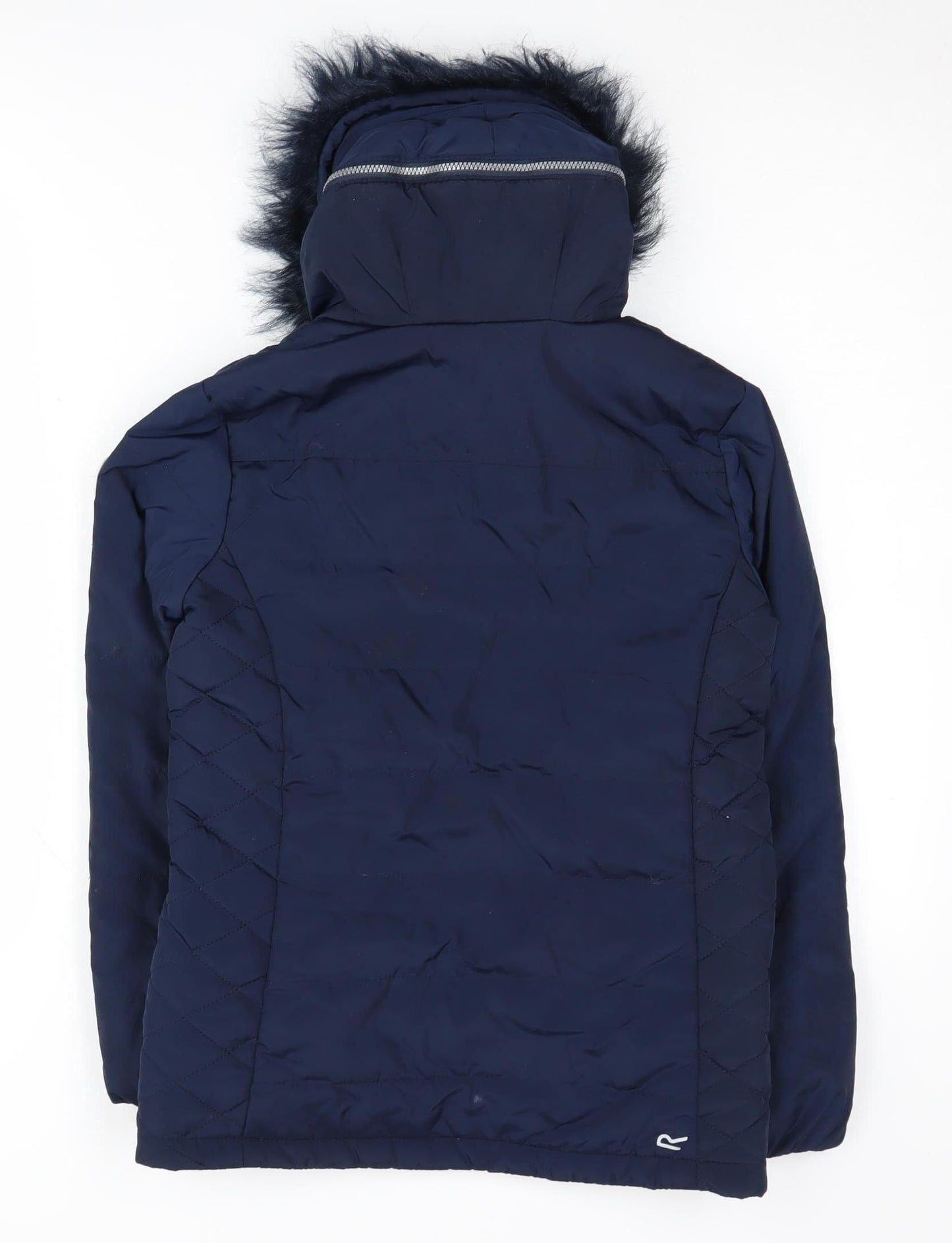 Regatta Girls Blue Puffer Jacket, Size 11, Hooded, Lined