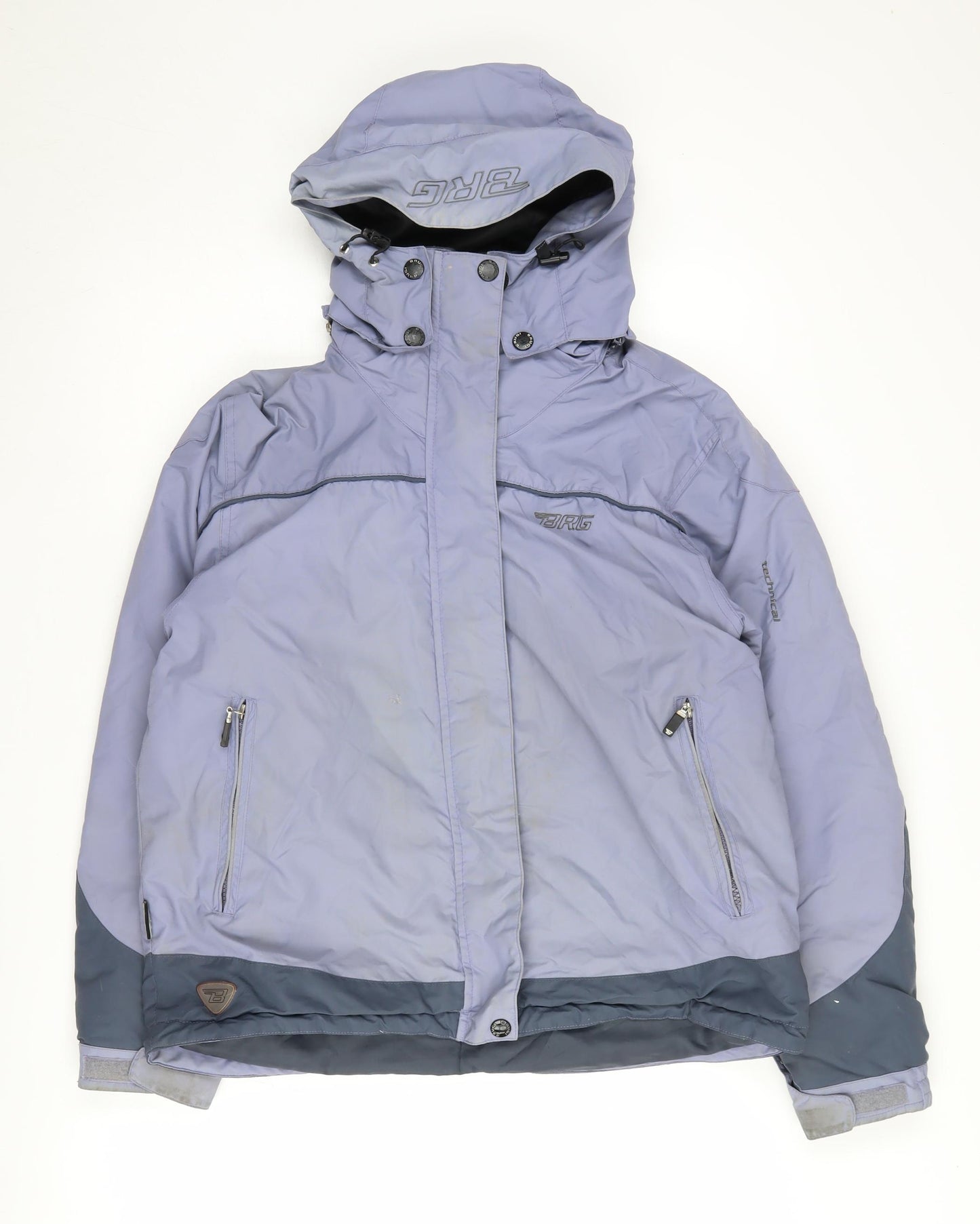 Brugi Womens Blue Ski Jacket UK 14 Hooded Winter