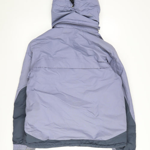Brugi Womens Blue Ski Jacket UK 14 Hooded Winter