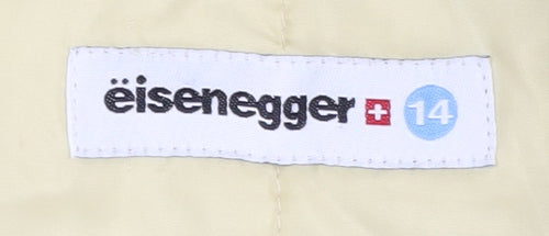 Eisenegger Women's Beige Hooded Parka Jacket Size 14