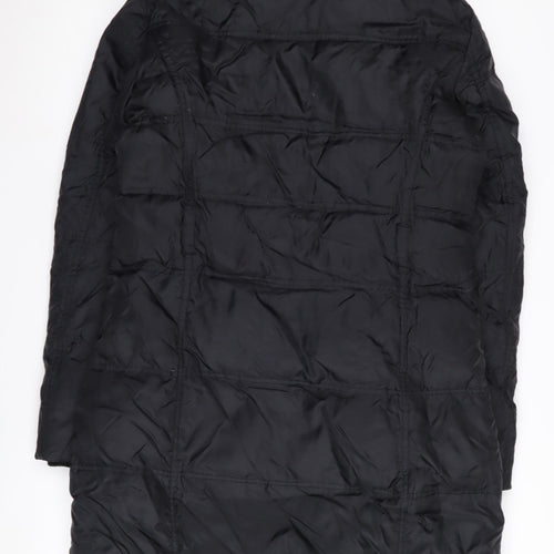 Yessica Women's Black Long Puffer Coat UK 8
