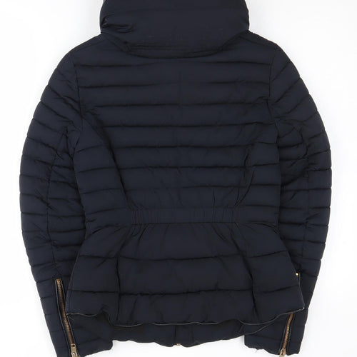 Zara Women's Black Puffer Jacket, Size 6, Winter Essential