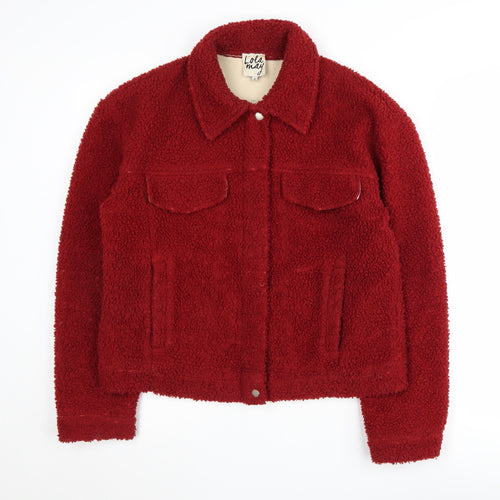 Lola May Women's Red Size 8 Fleece Basic Jacket