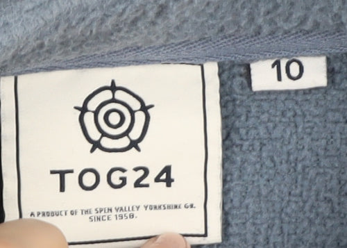 TOG24 Women's Blue Fleece Pullover Sweatshirt Size 10