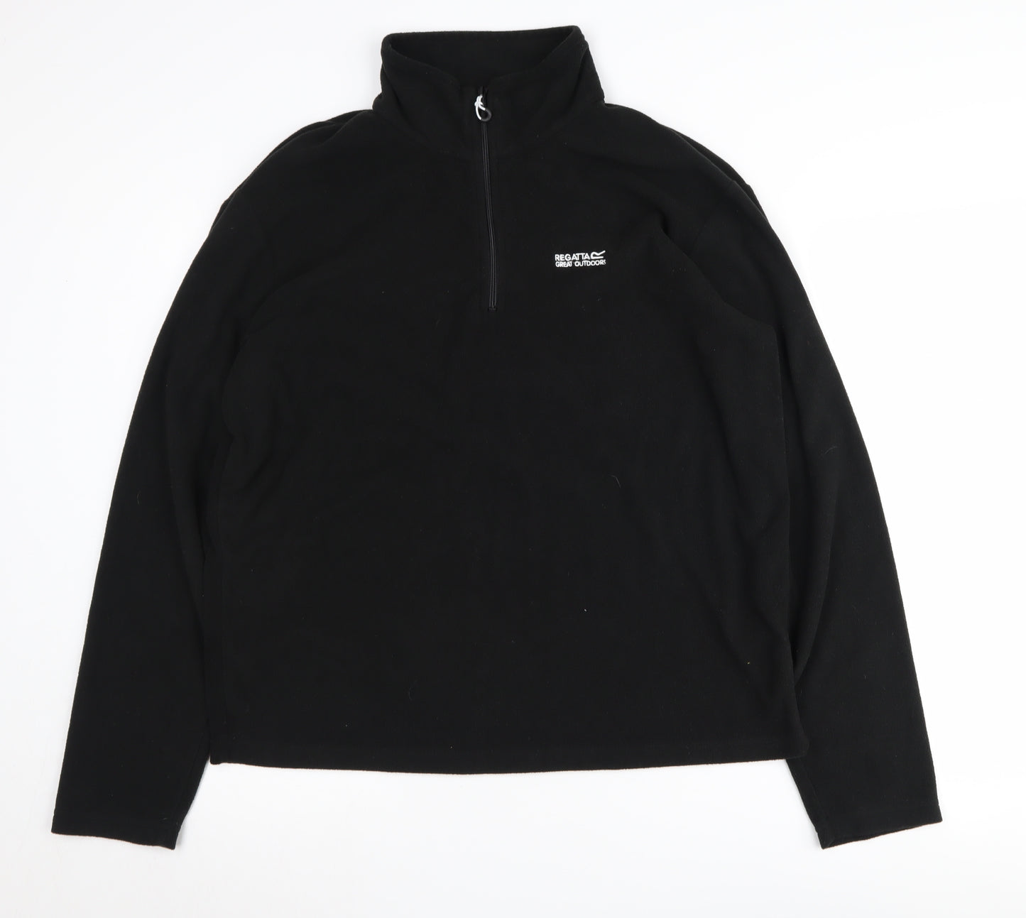 Regatta Men's Black 1/4 Zip Fleece Sweatshirt L