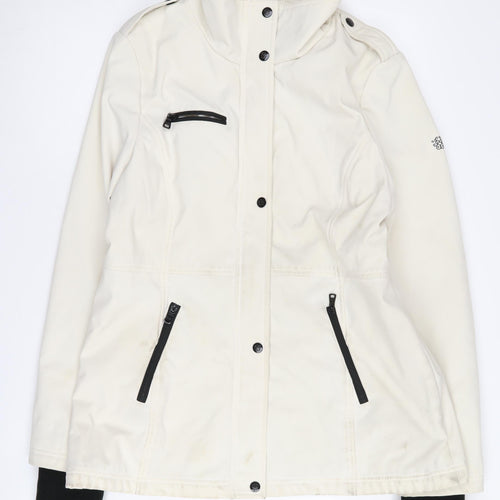 Jessica Simpson Women's White Zip Jacket, L, Casual Wear