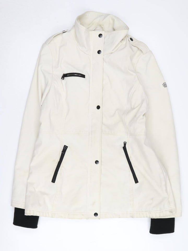 Jessica Simpson Women's White Zip Jacket, L, Casual Wear