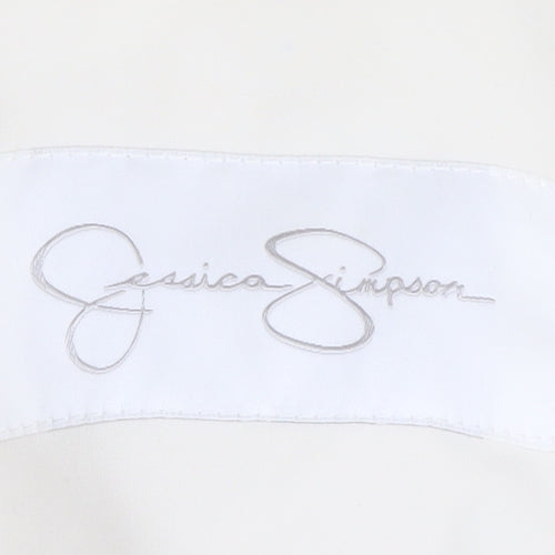Jessica Simpson Women's White Zip Jacket, L, Casual Wear