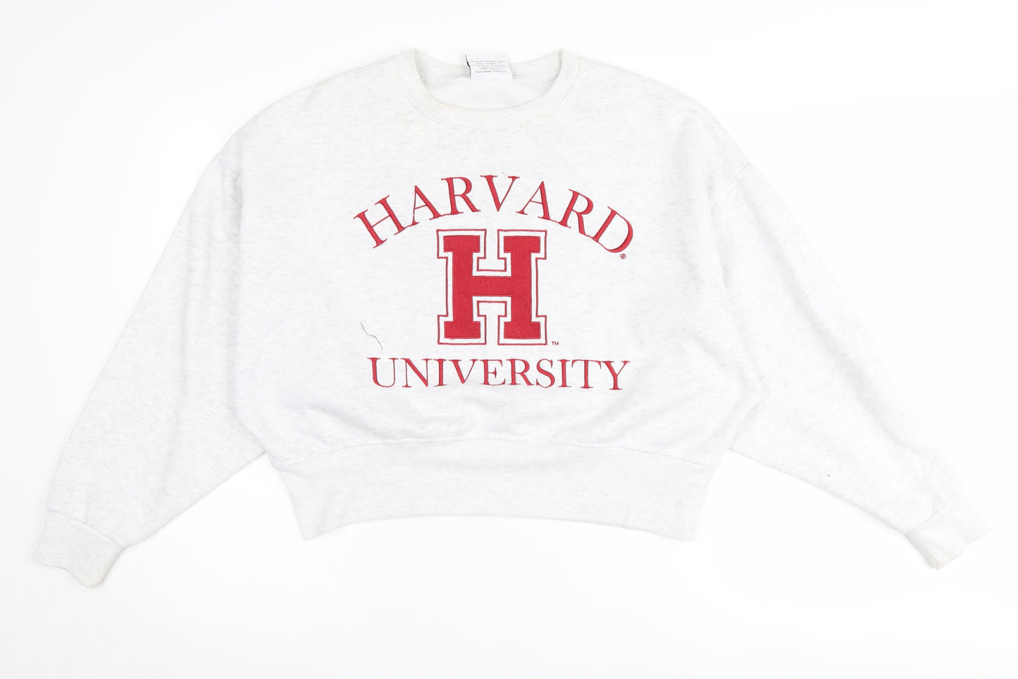 Harvard Unisex White Small Logo Sweatshirt