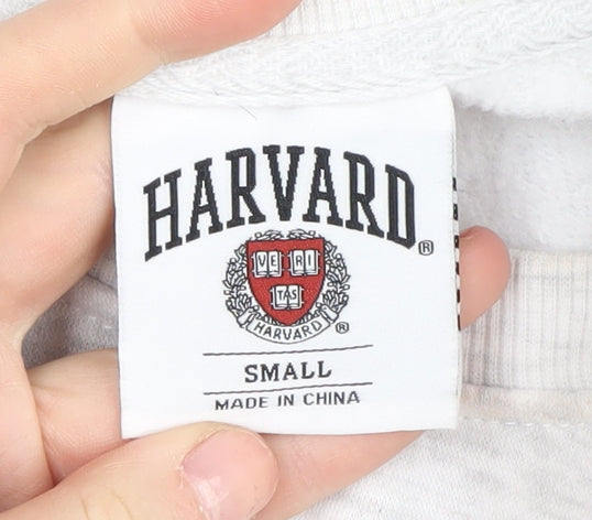 Harvard Unisex White Small Logo Sweatshirt