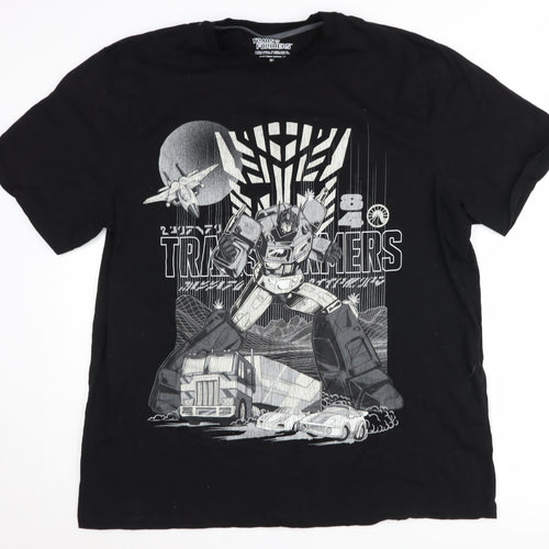 Trans Formers Men's XL Black Graphic T-Shirt