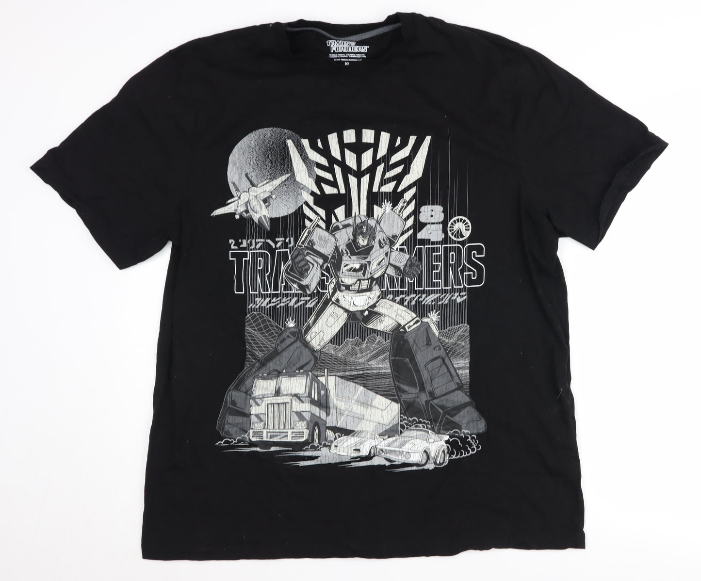 Trans Formers Men's XL Black Graphic T-Shirt