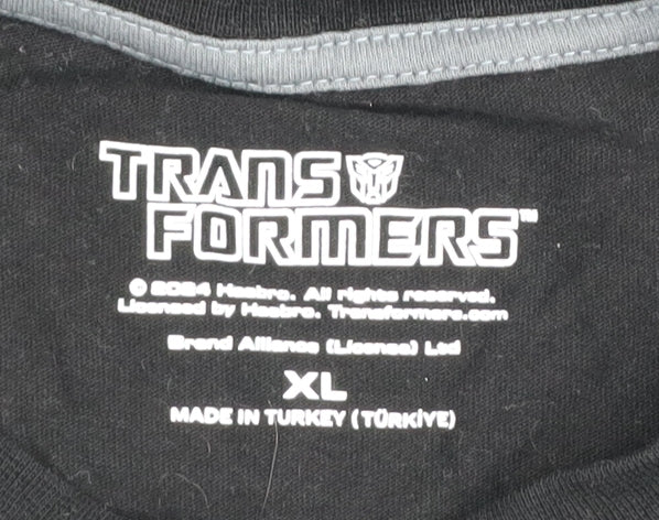 Trans Formers Men's XL Black Graphic T-Shirt