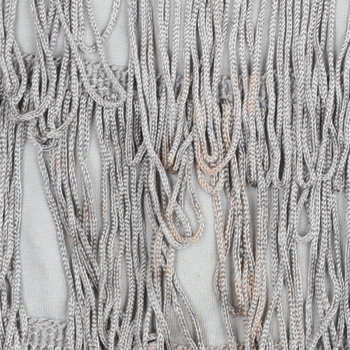 H&M Grey Fringe Sleeveless Top for Women - Size S