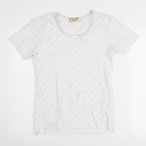 Kate Lilly Designs Women's White T-Shirt Size 12