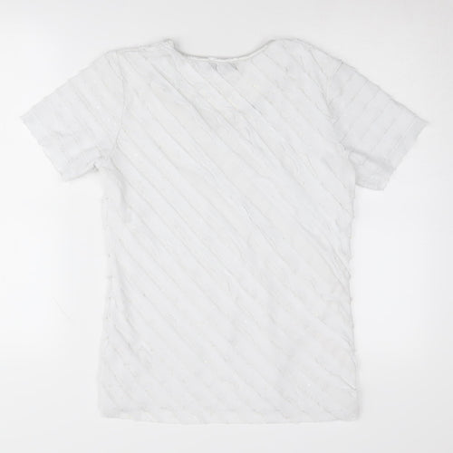 Kate Lilly Designs Women's White T-Shirt Size 12