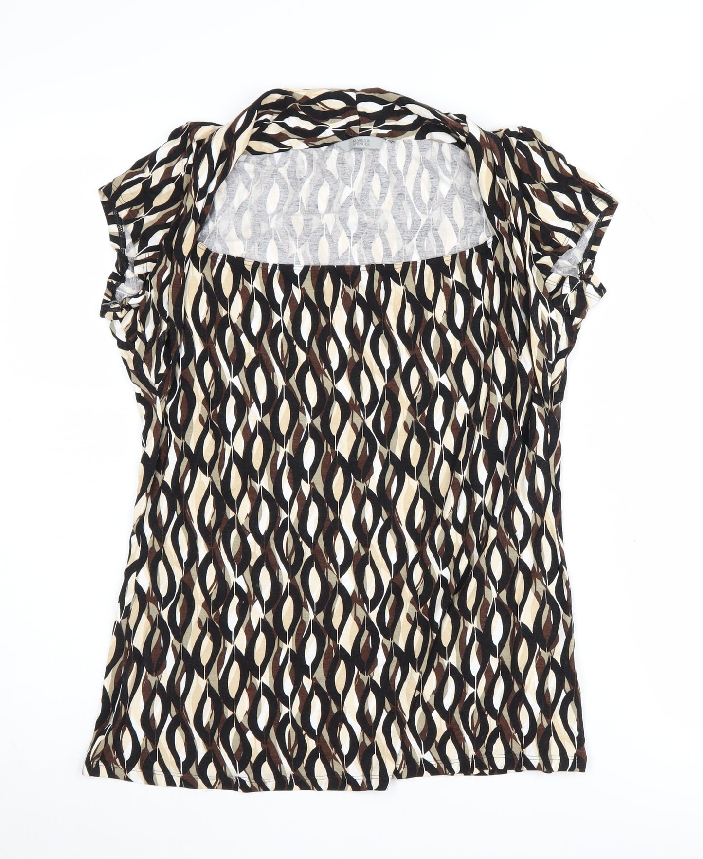 Marks and Spencer Women's Multicoloured Geometric Blouse, Size 16