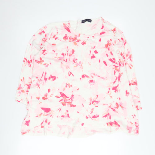 Marks and Spencer Women's Pink Floral Pullover Jumper Size 18